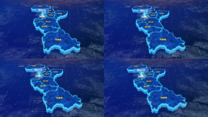 淄博市周村区蓝色三维科技区位地图