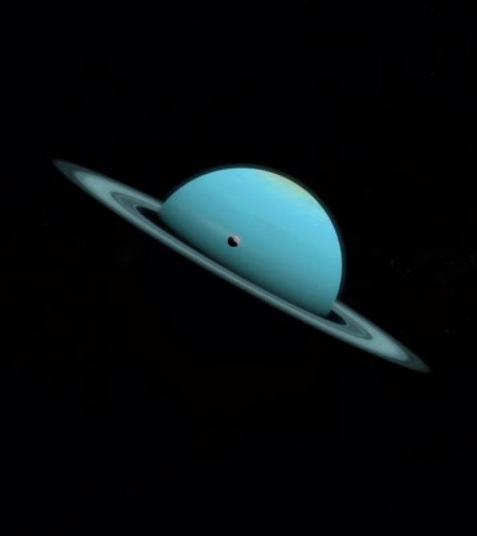 环绕天王星行星运行的卫星Ariel或天王星I。4k垂直