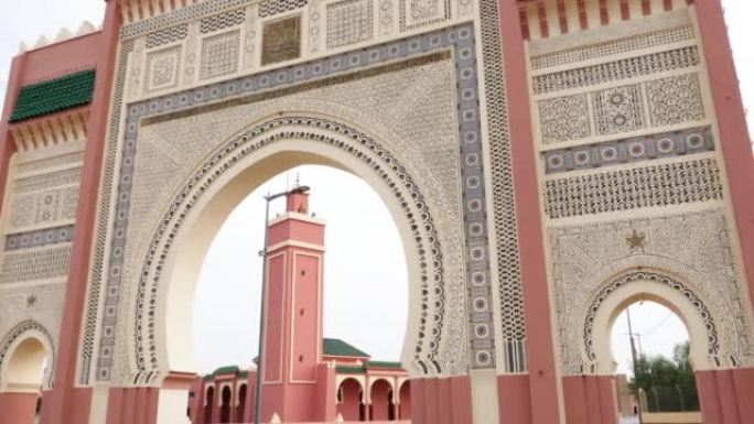 入口，城门，巴布，门，门，通向南摩洛哥里萨尼。里萨尼的地标性和标志性旅游景点。