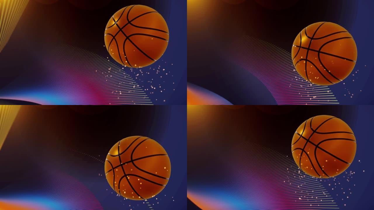 篮球背景循环篮球运动动画