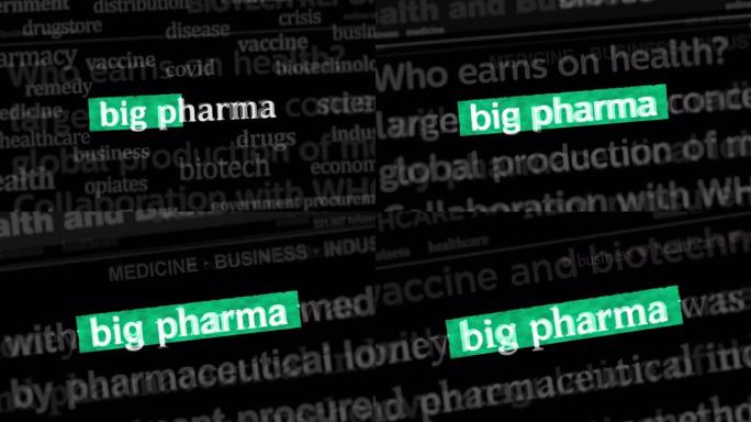 大型制药公司头条新闻标题媒体动画