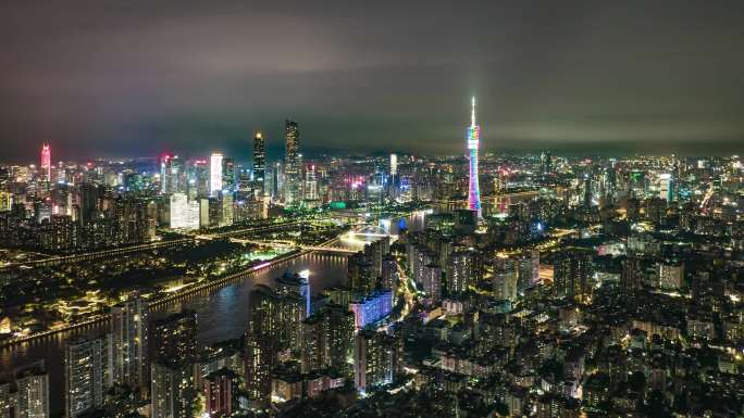 珠江新城夜景延时