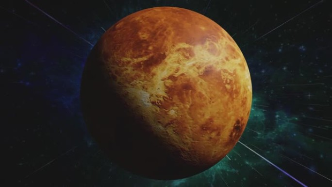 远离行星金星在外太空金星轨道旋转，金星4k视频，金星行星4k
