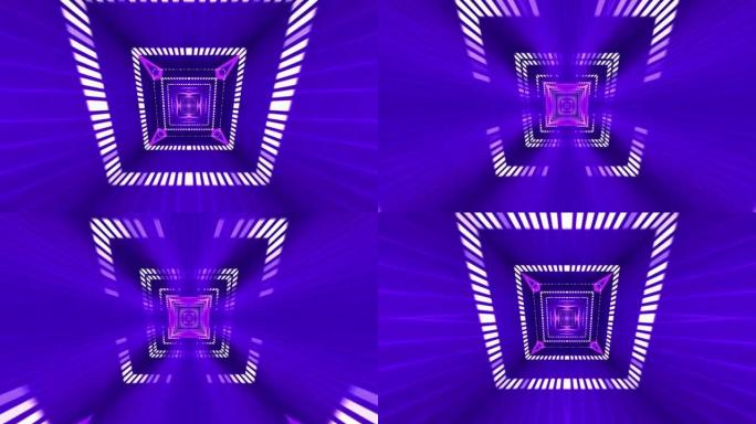 粉紫方形抽象背景的3d动画