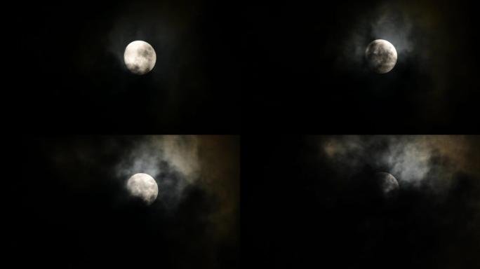 月云月全食云雾月亮月亮特写