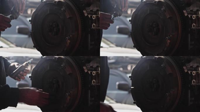 机械润滑和安装汽车发动机Volant齿轮