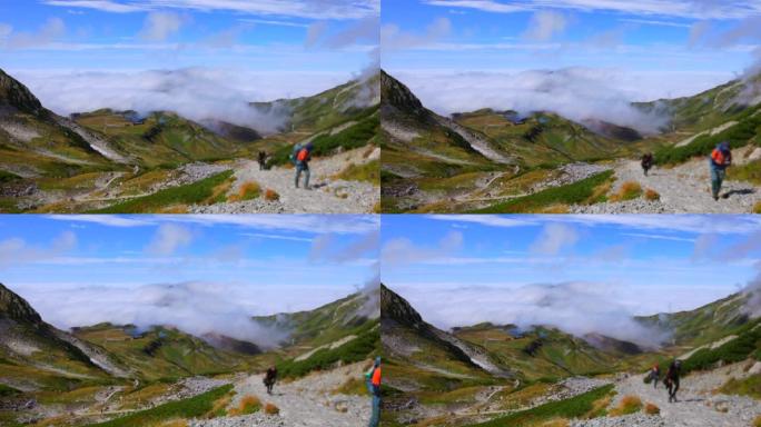 富山县初秋的武罗道风景，立山黑部高山路线