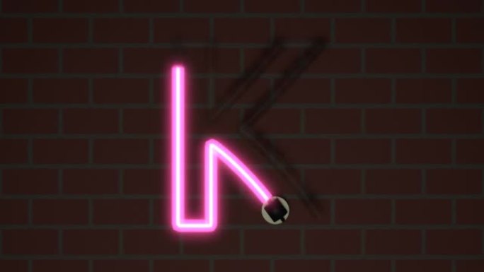 动画霓虹灯字体反对砖字母K