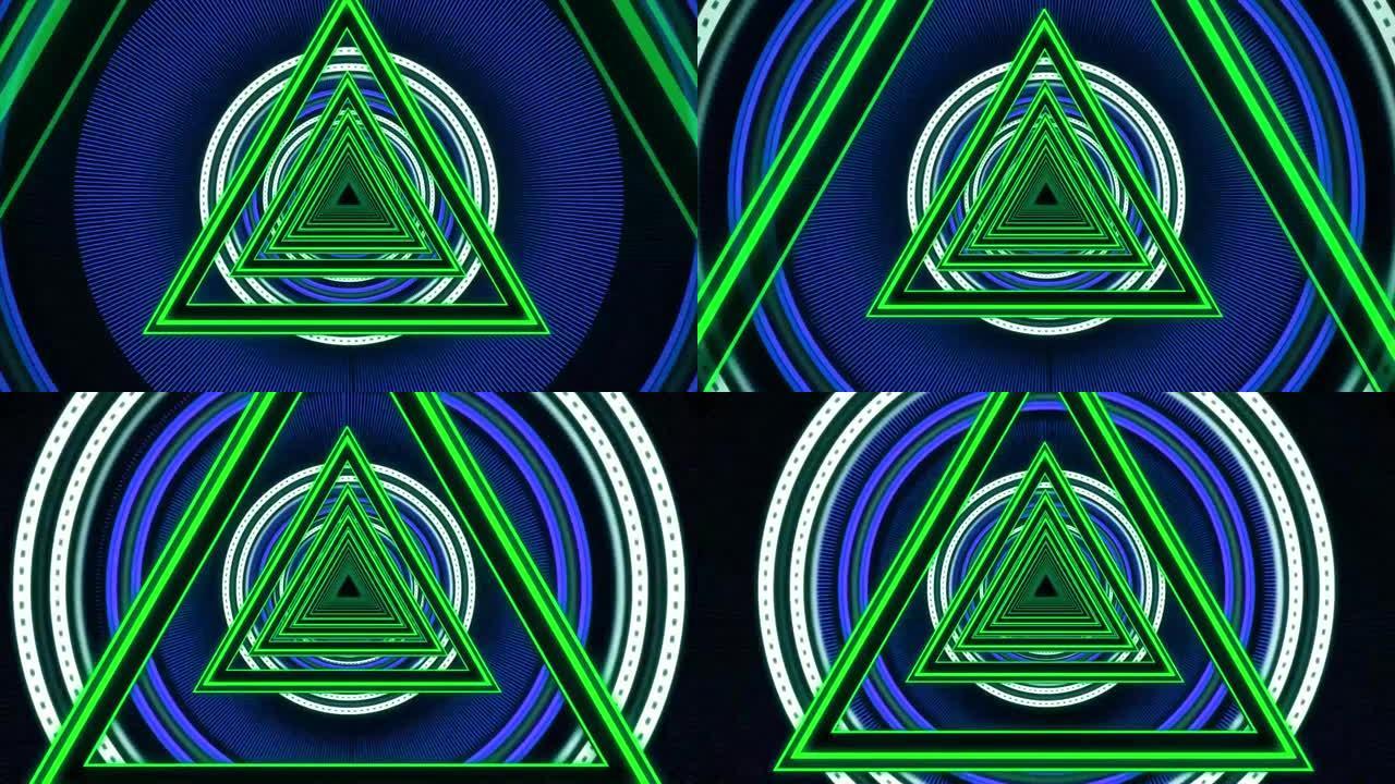 霓虹三角环动画视频设计