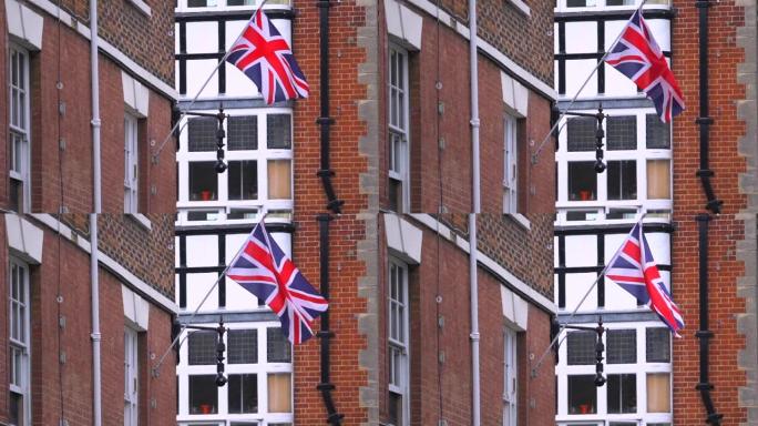 牛津房屋的英国国旗
