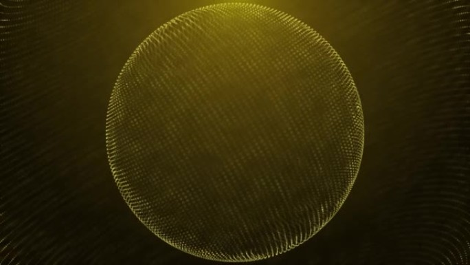 球形数字球黄色循环背景