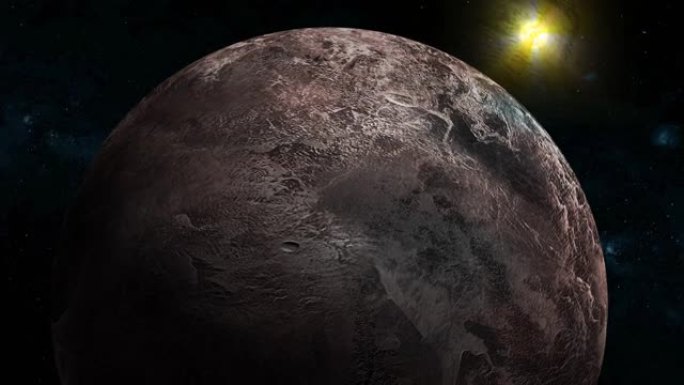 Ceres_ 虚构的3d行星在发光的太阳上