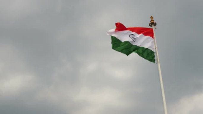 印度国旗骄傲地高高飘扬