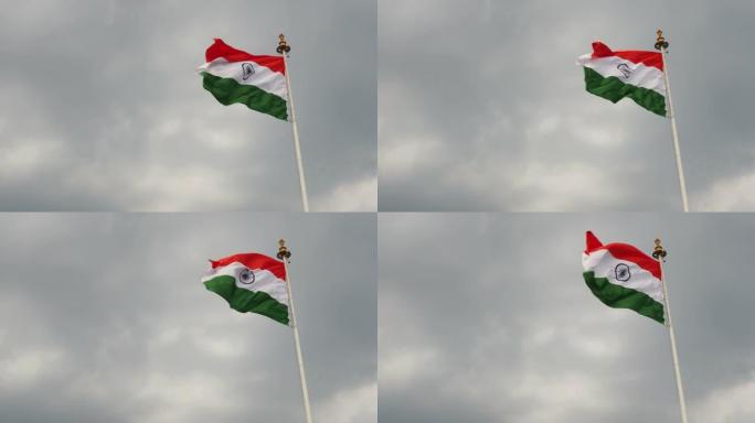 印度国旗骄傲地高高飘扬