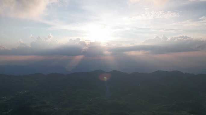 日出夕阳西下山河远山拨云见日大气磅礴延时