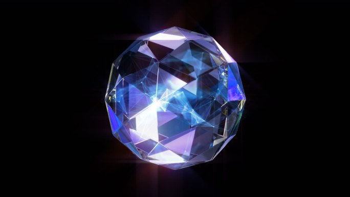 闪烁旋转的魔法水晶球