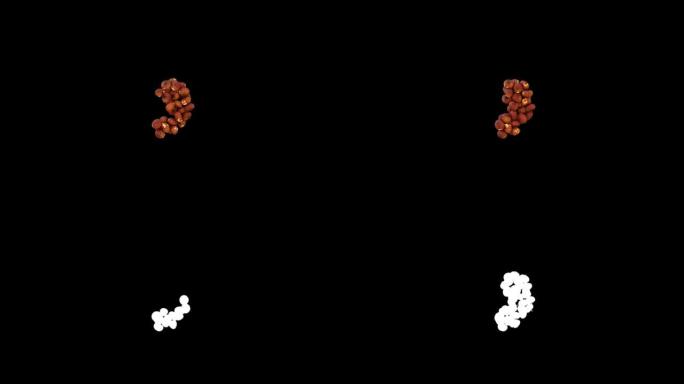 动画万圣节南瓜灯笼粒子文字字体逗号