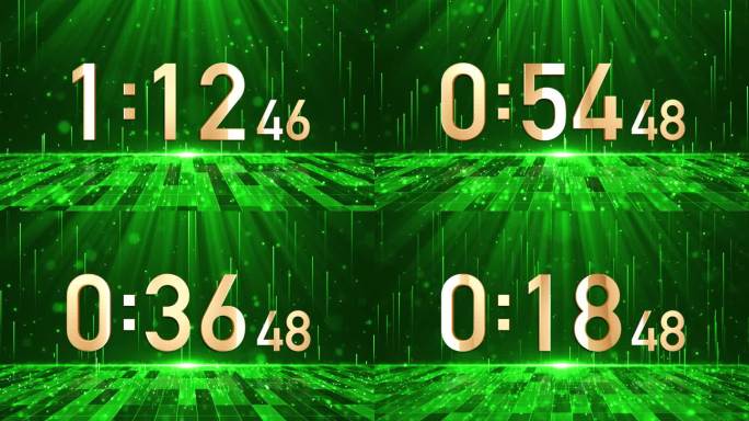 高端绿色1分半钟液晶倒计时毫秒