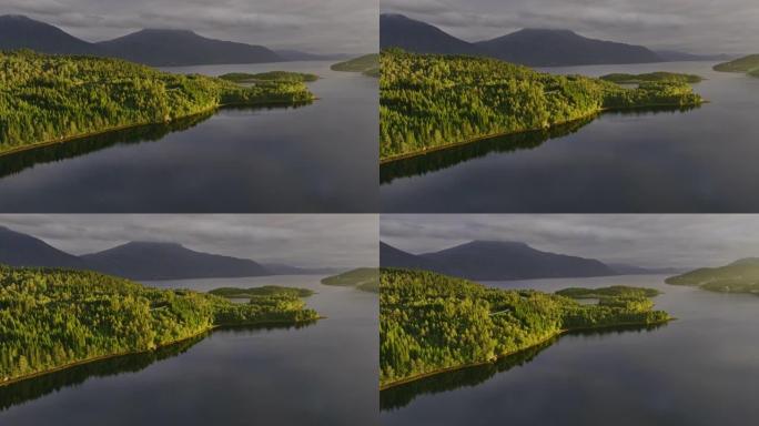 挪威峡湾的风景鸟瞰图