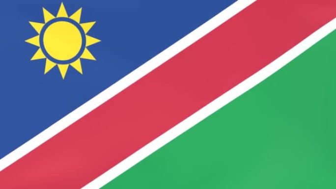 纳米比亚国旗在风中飘扬的3DCG视频