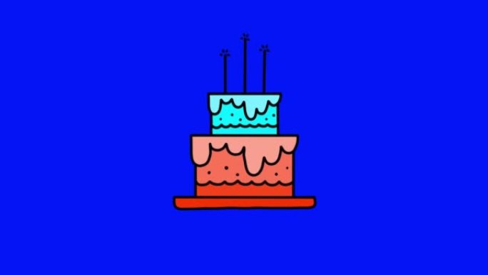 生日蛋糕gif动画彩色