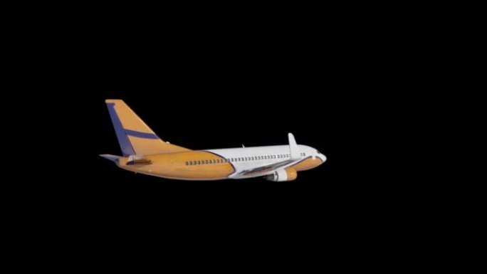 Boing 737侧角-透明客机的三维模型
