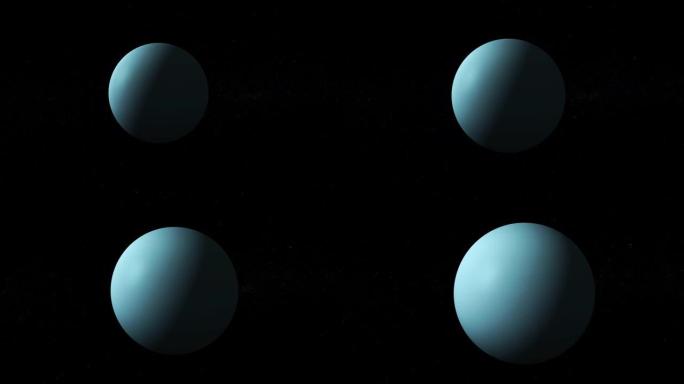 天王星3d行星在太空中运动