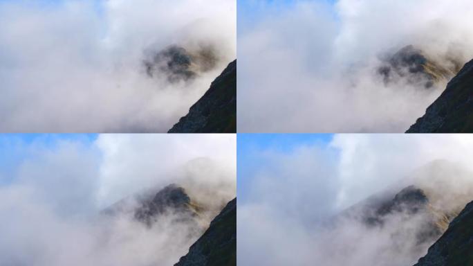 云层中的山峰。版本3