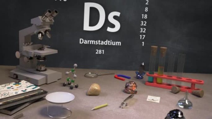元素110 Ds Darmstadtium的周期表信息图