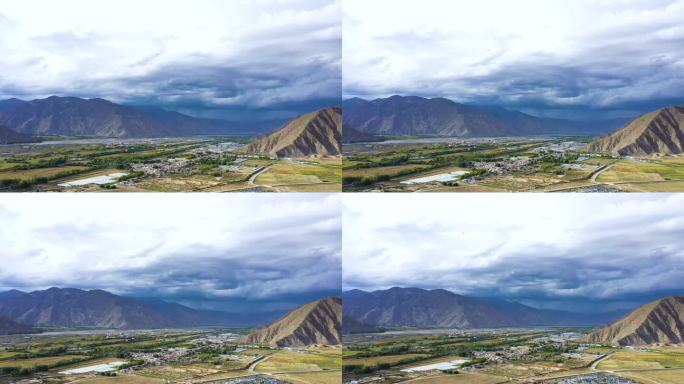 西藏村庄 藏族村庄 高山峡谷 深山峡谷
