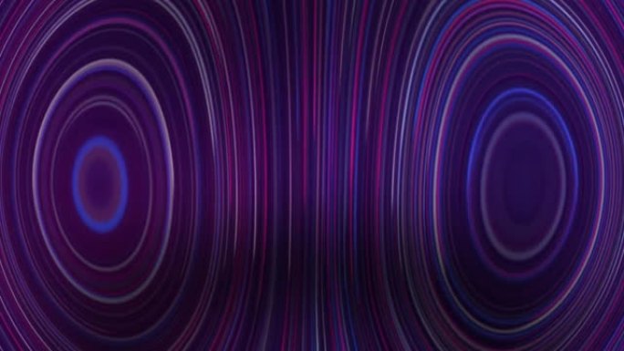 Vaporwave多色明亮的旋转圆圈装饰库存视频的抽象背景。旋转背景为蓝色紫色粉色白色线条条纹。