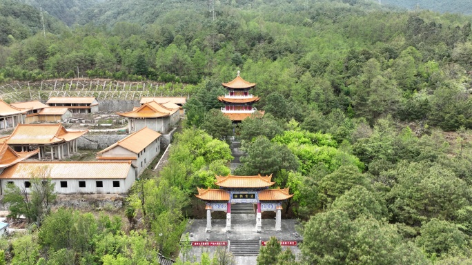 航拍大理崇圣寺三塔景区