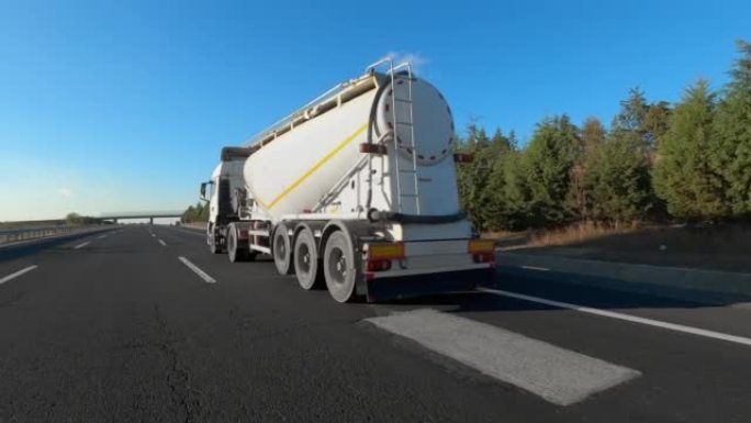 液体水泥卡车运输-4k分辨率