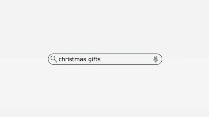 数字屏幕股票视频搜索引擎栏中输入的圣诞礼物