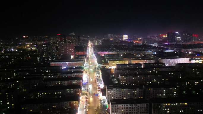 城市夜景街道 交通