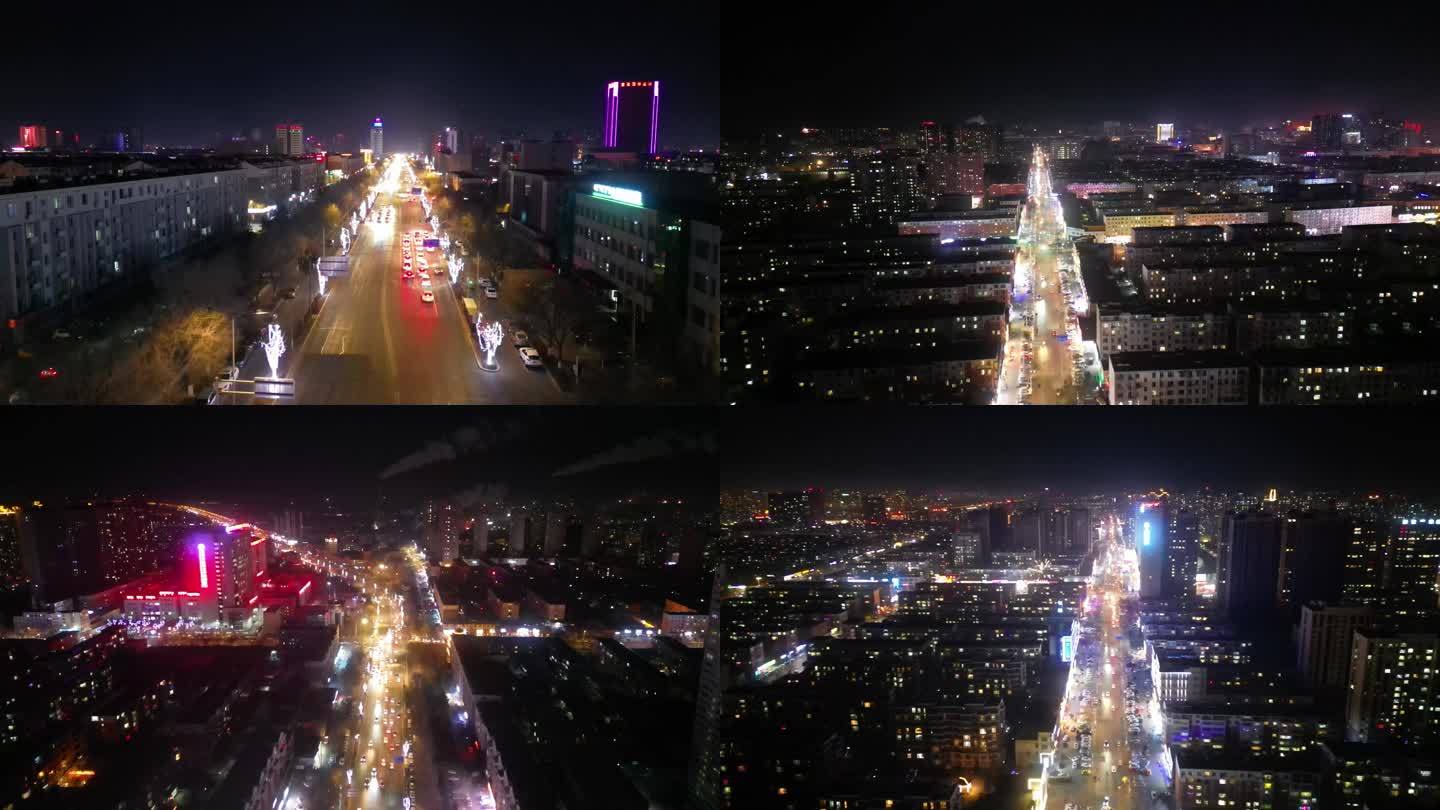 城市夜景街道 交通