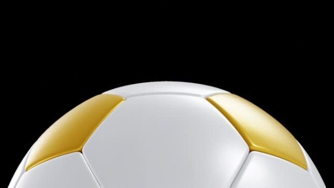 白色和金色足球球透明背景与阿尔法通道