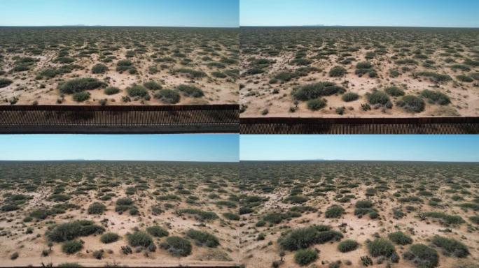墨西哥-美国边境的沙漠-鸟瞰图