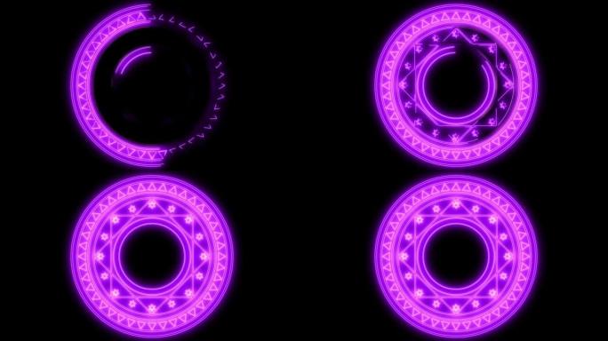 魔幻紫罗兰圈强力能量多层紫光元素