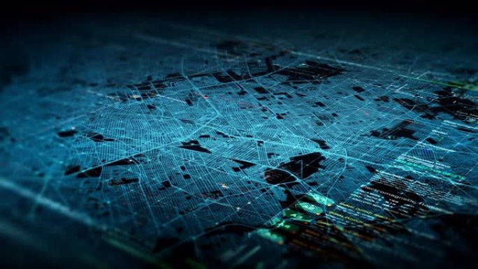 未来平视显示器全息数字城市地图