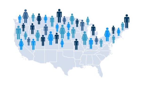 美国人口地图