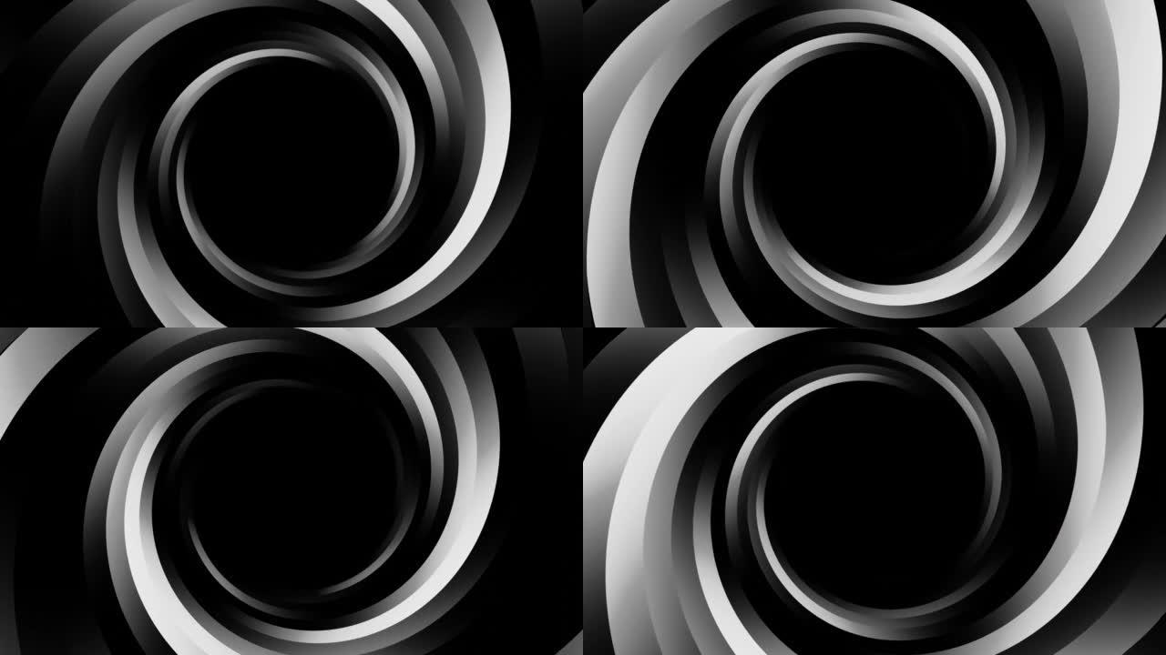 黑白隧道错觉循环动画