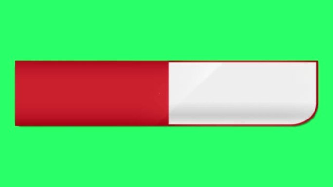 动画红色和白色文本框，用于绿色背景上的体育新闻隔离