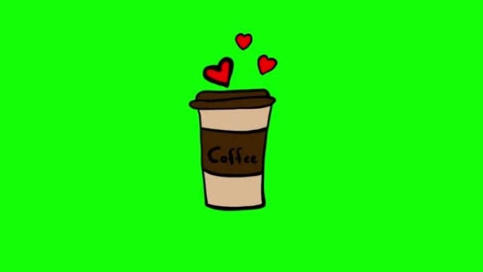 咖啡和爱绿色