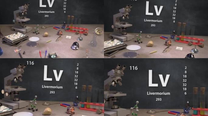 元素116 Lv Livermorium的元素周期表信息图