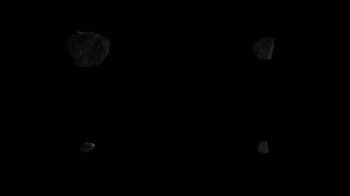 在太空中旋转遥远的小行星-太阳系的电影拍摄-3d动画