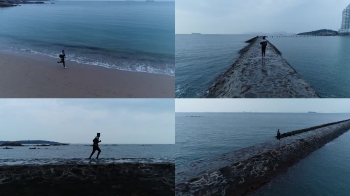 海边跑步