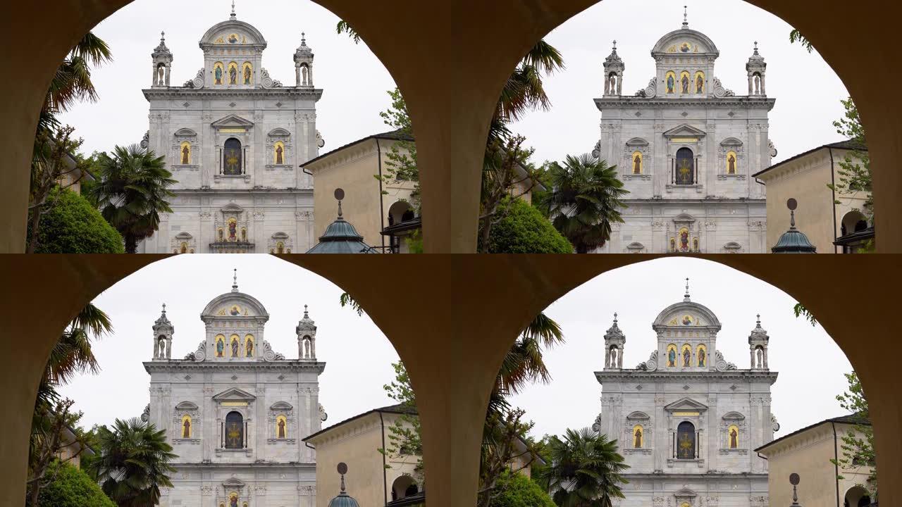 美丽的瓦拉洛圣山教堂，基督教灵修建筑群，意大利联合国教科文组织世界遗产。4k镜头
