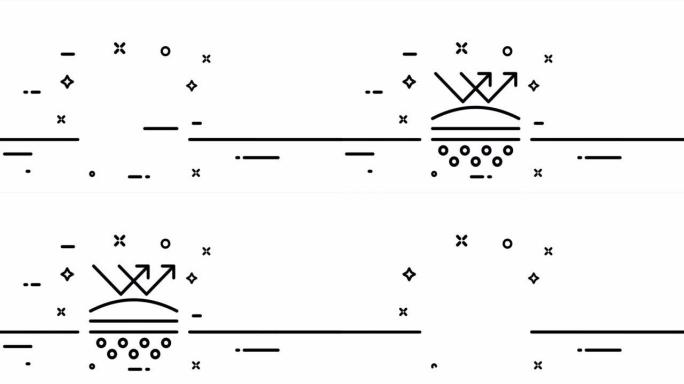 皮肤防御。保湿，护手霜，紫外线，季节性过敏，防腐剂，剃须凝胶，水分。Scin护理概念。一个线条画动画