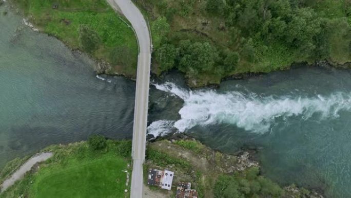 挪威斯特林河的鸟瞰图